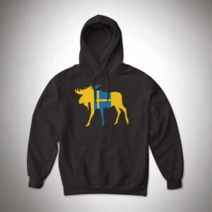 Hoodie 'Elch mit Schwedenflagge'