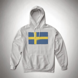 Hoodie 'Schwedenflagge im Grungestil'