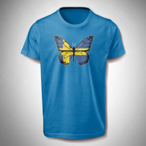 Shirt 'Schmetterling mit Schwedenflagge'